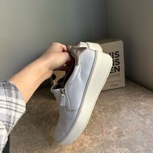 Clarks Women's White Slip-On Shoes